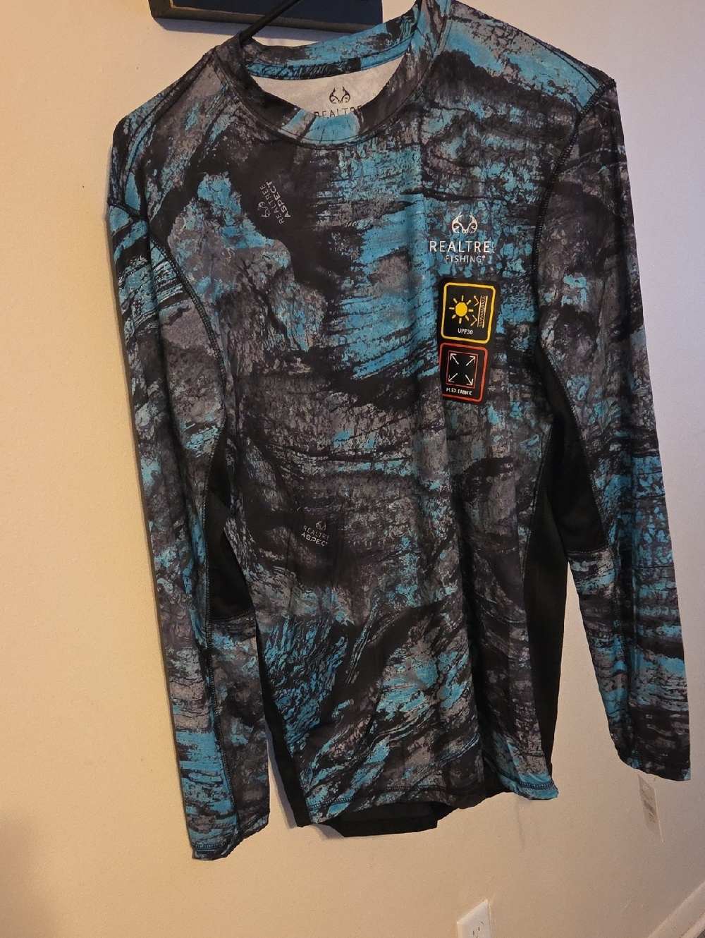 Realtree Blue & Black Performance Fishing Shirt